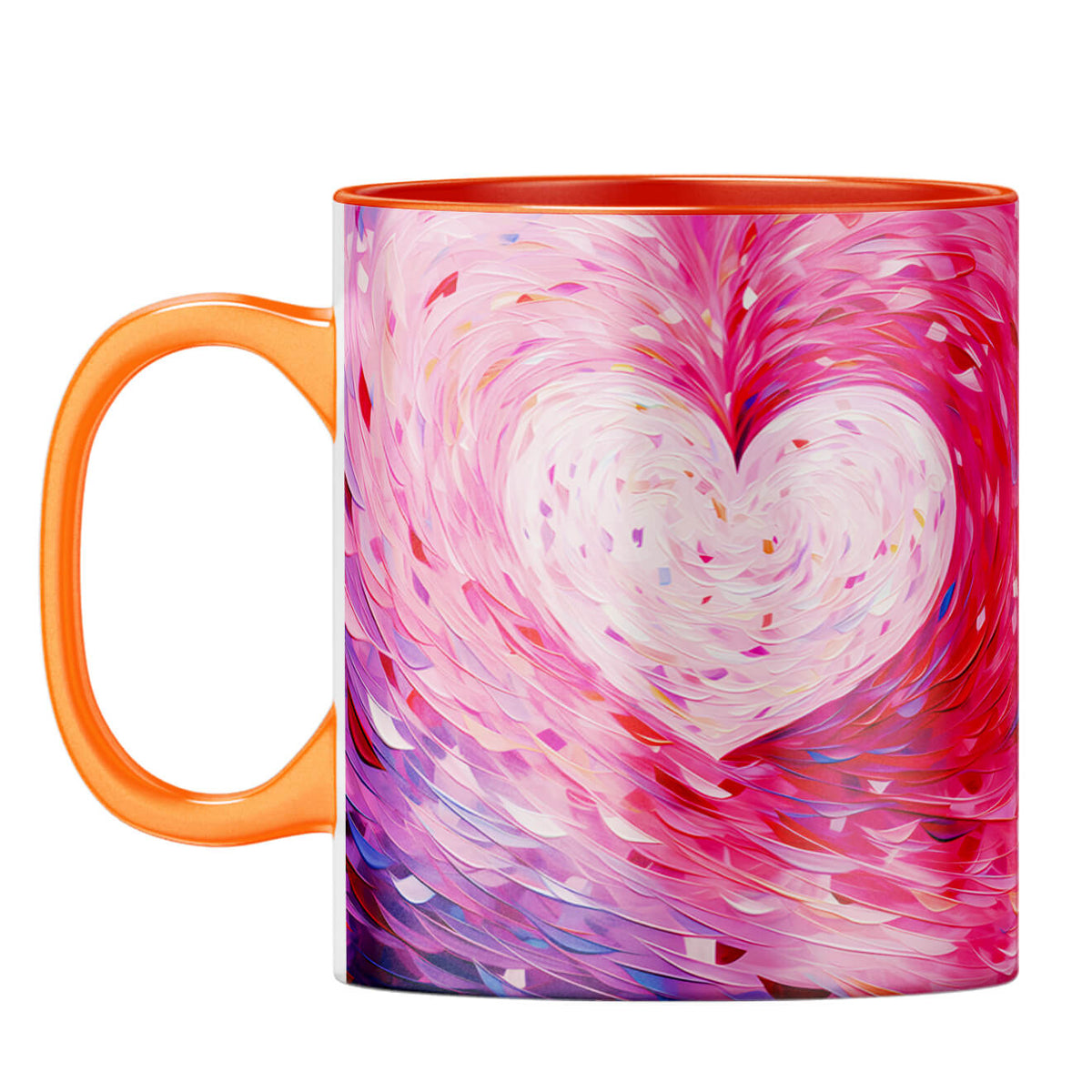 YuBingo Watercolor Heartbeat Coffee Mug Orange