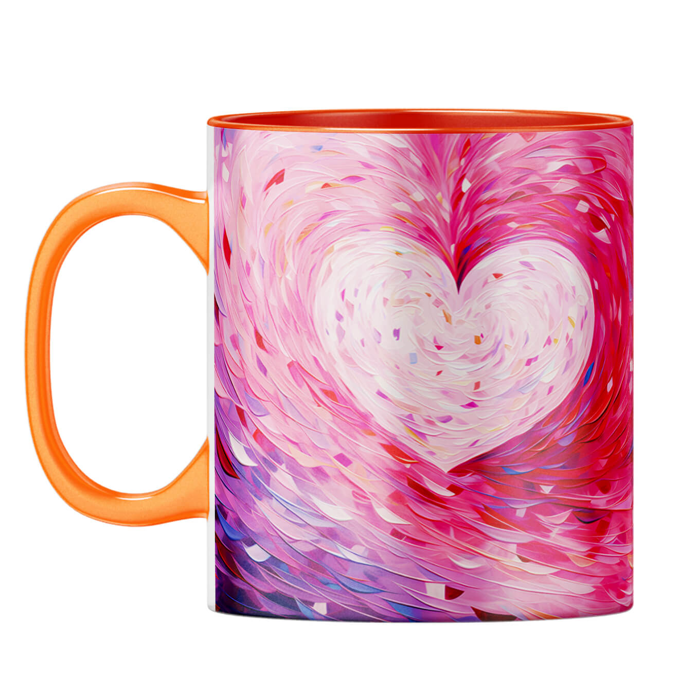 YuBingo Watercolor Heartbeat Coffee Mug Orange