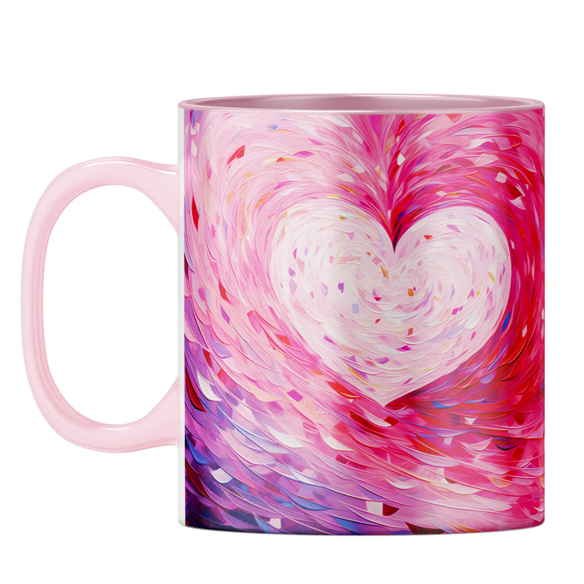 YuBingo Watercolor Heartbeat Coffee Mug Pink