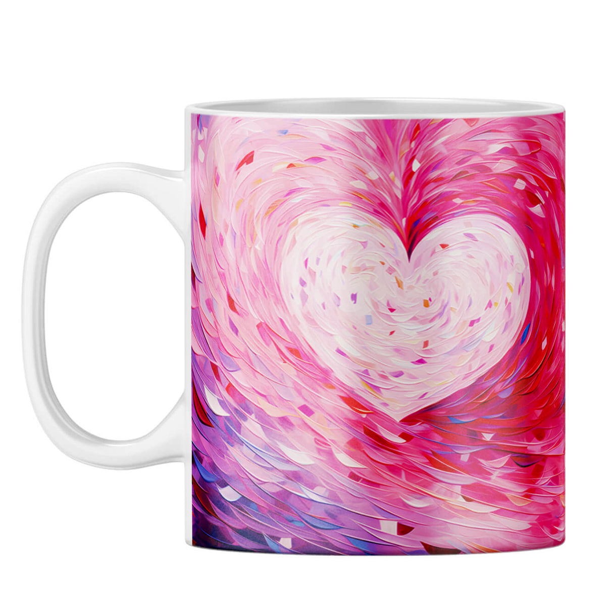 YuBingo Watercolor Heartbeat Coffee Mug White