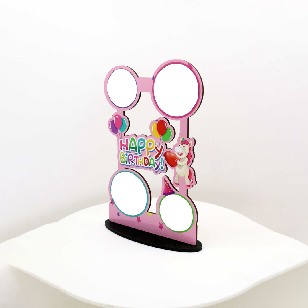 Wooden Collage - Birthday with Balloons