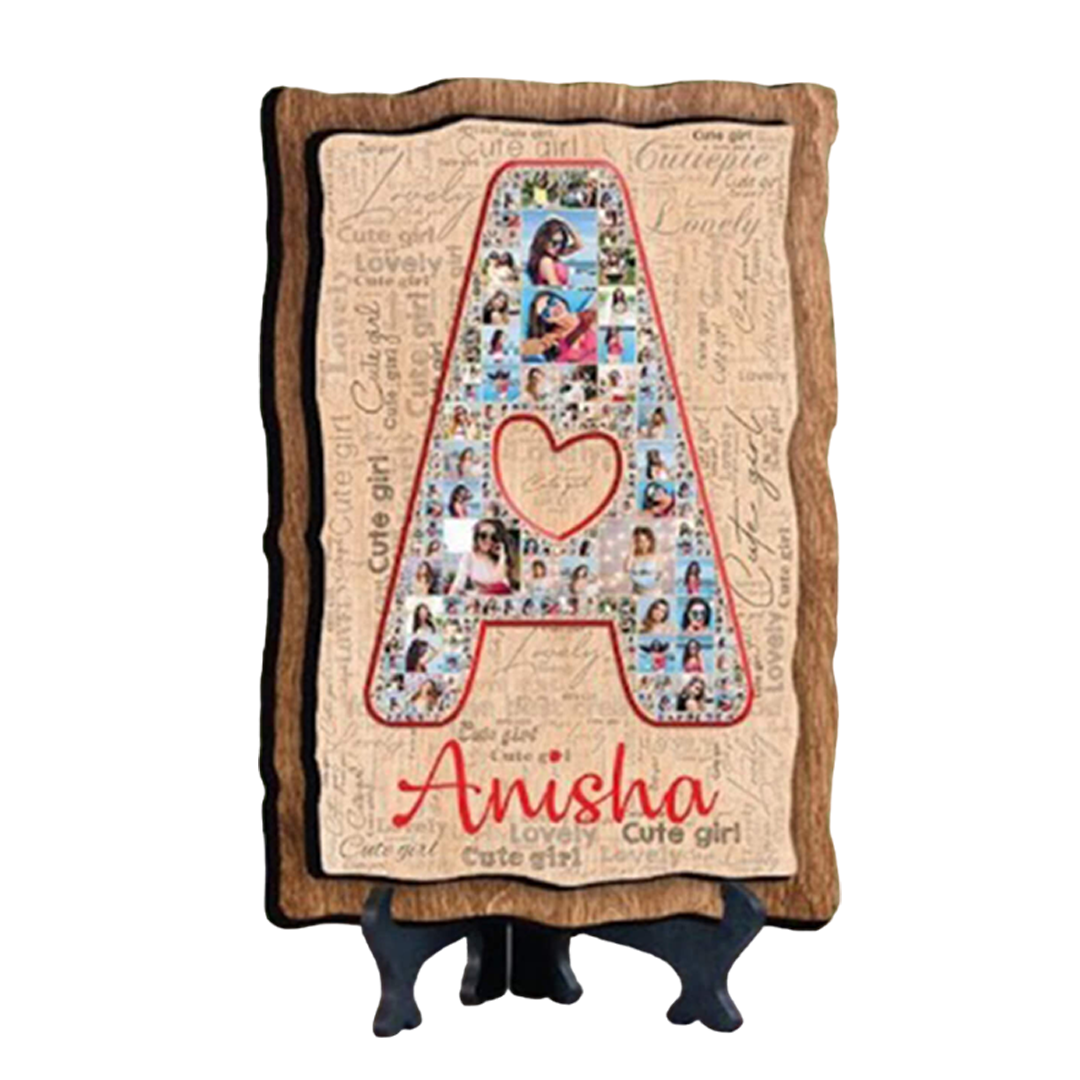 MDF Wood Photo Frame Plaque - 8x6 Inches, 20 Images