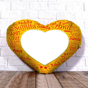 Heart Shape Name Mosaic Cushion