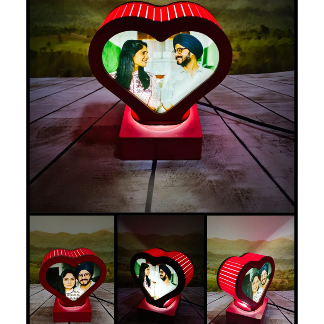 Heart Revolving Red Lamp