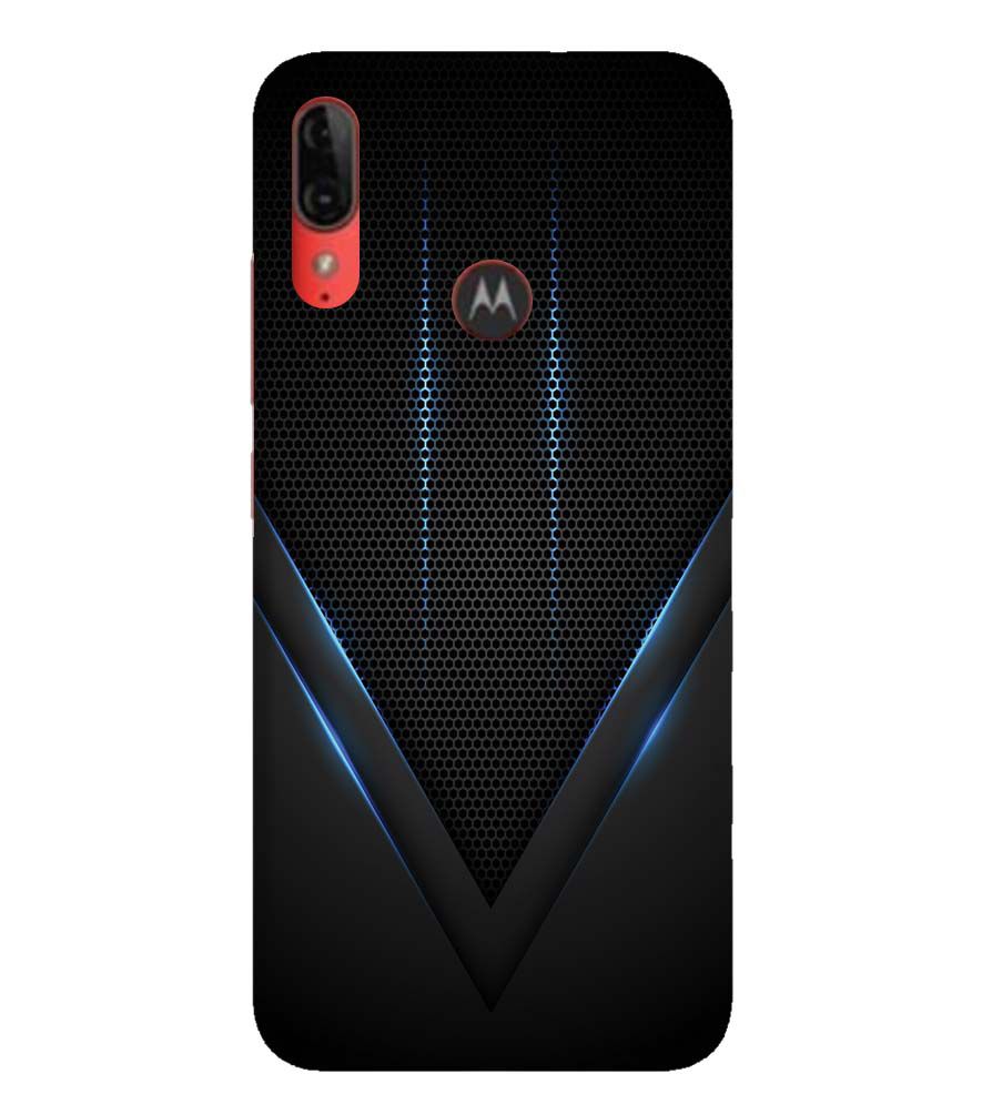A0114-Black and Blue Back Cover for Motorola Moto E6s