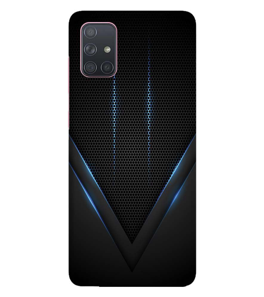 A0114-Black and Blue Back Cover for Samsung Galaxy A71