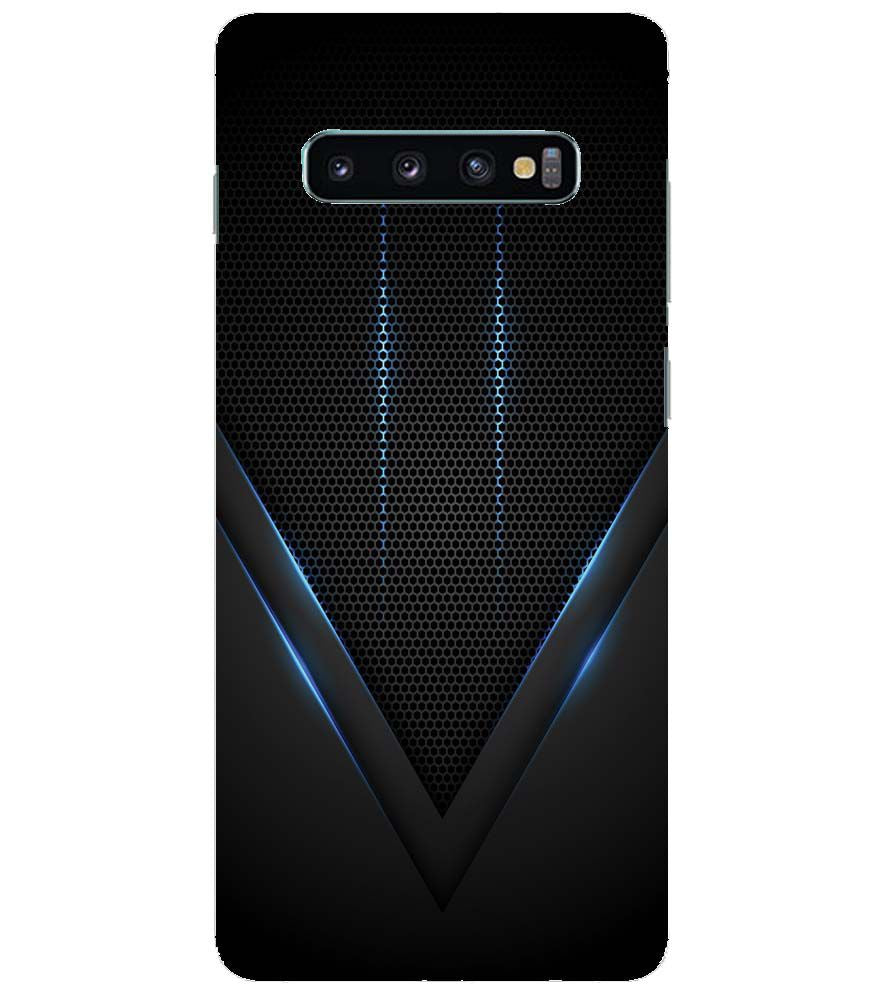 A0114-Black and Blue Back Cover for Samsung Galaxy S10+ (Plus with 6.4 Inch Screen)