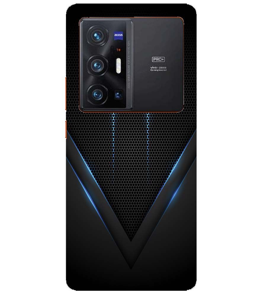A0114-Black and Blue Back Cover for vivo X70 Pro+