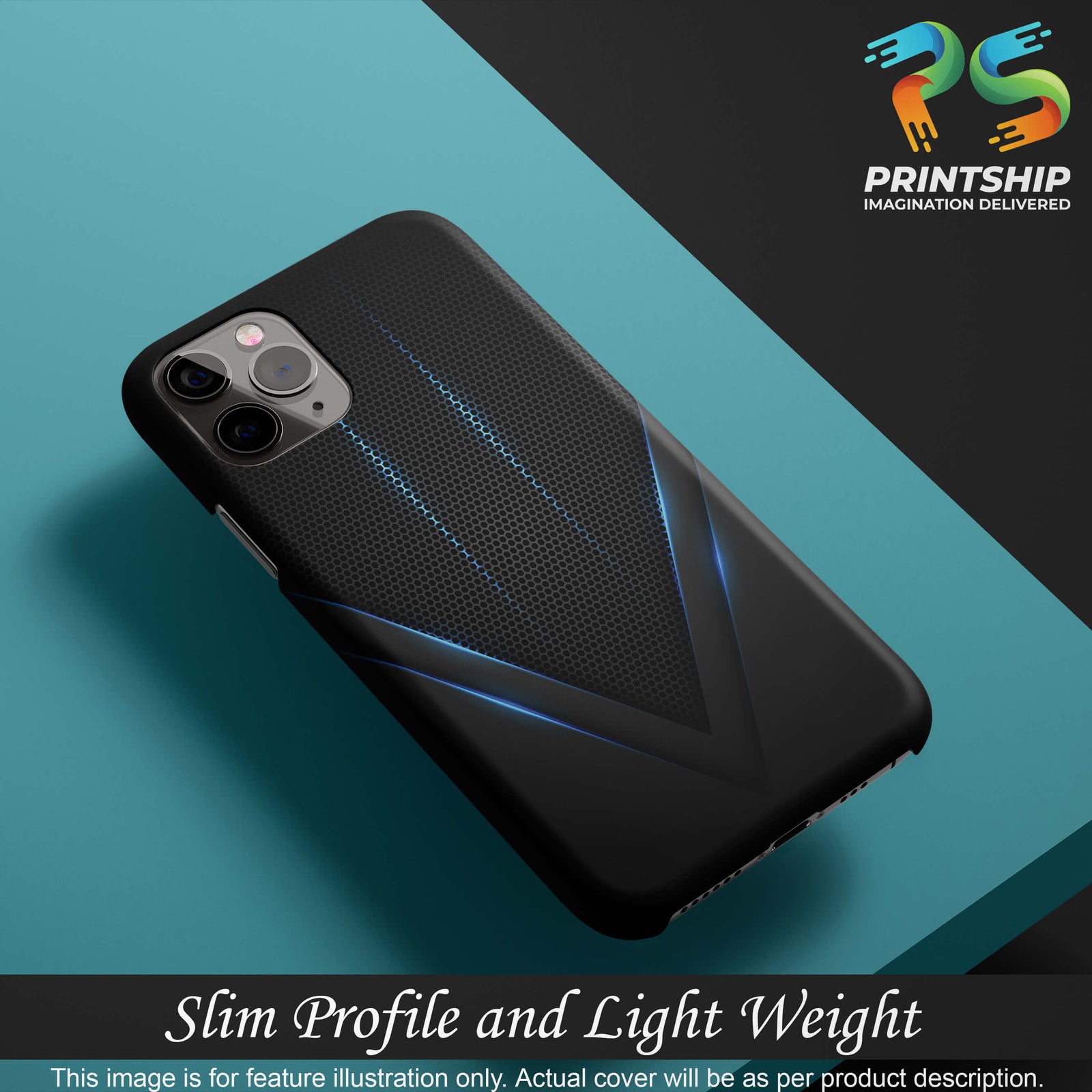 A0114-Black and Blue Back Cover for Apple iPhone X-Image4