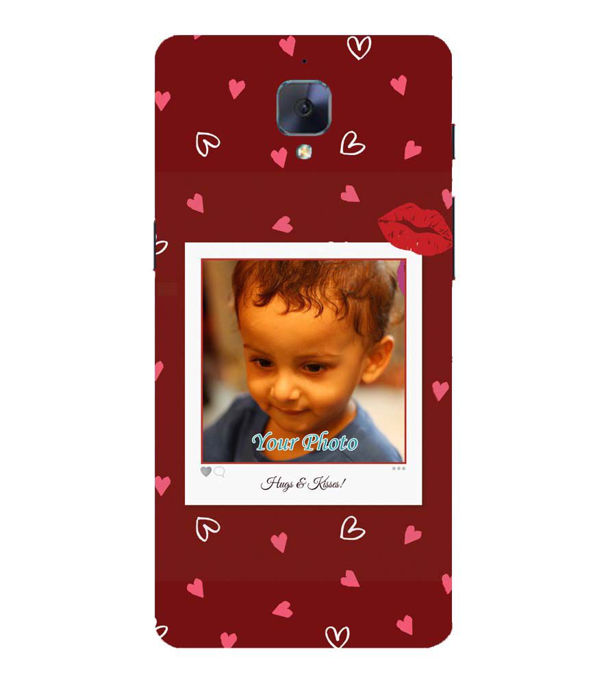 A0502-Hugs n Kisses Back Cover for OnePlus 3 and OnePlus 3T