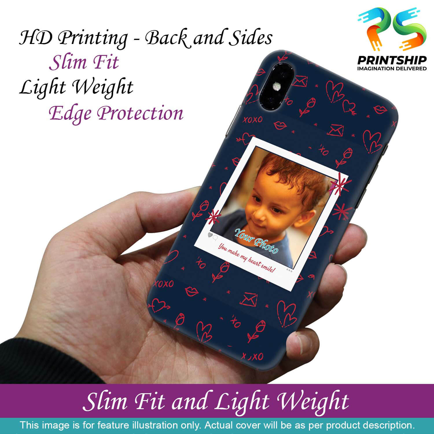 A0503-Heart Smiles Back Cover for vivo X60