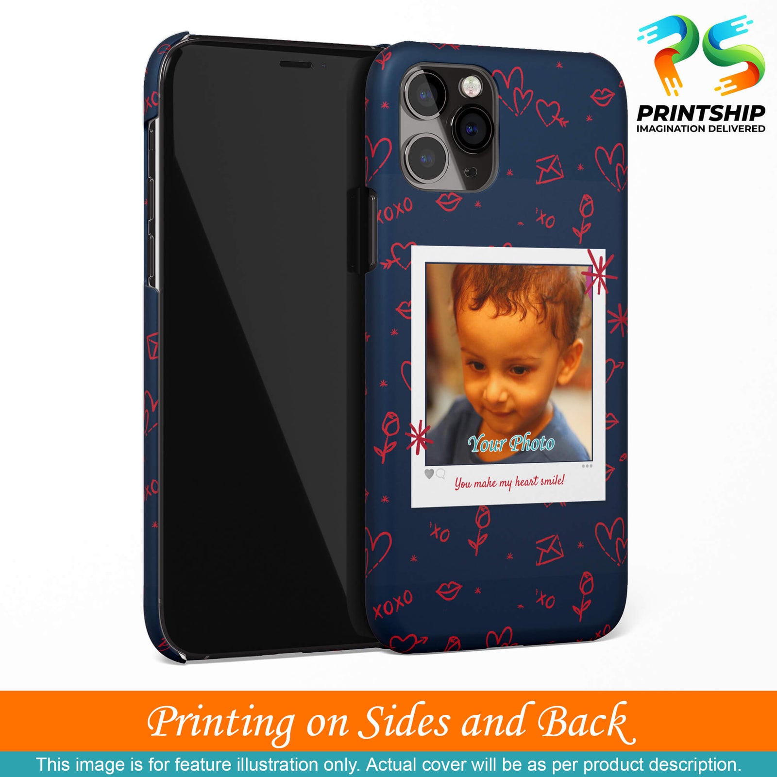 A0503-Heart Smiles Back Cover for Oppo F5 Plus-Image3