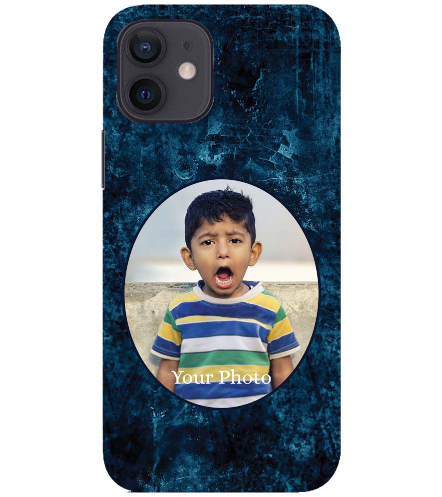 A0508-Photo on Blue Back Cover for Apple iPhone 12