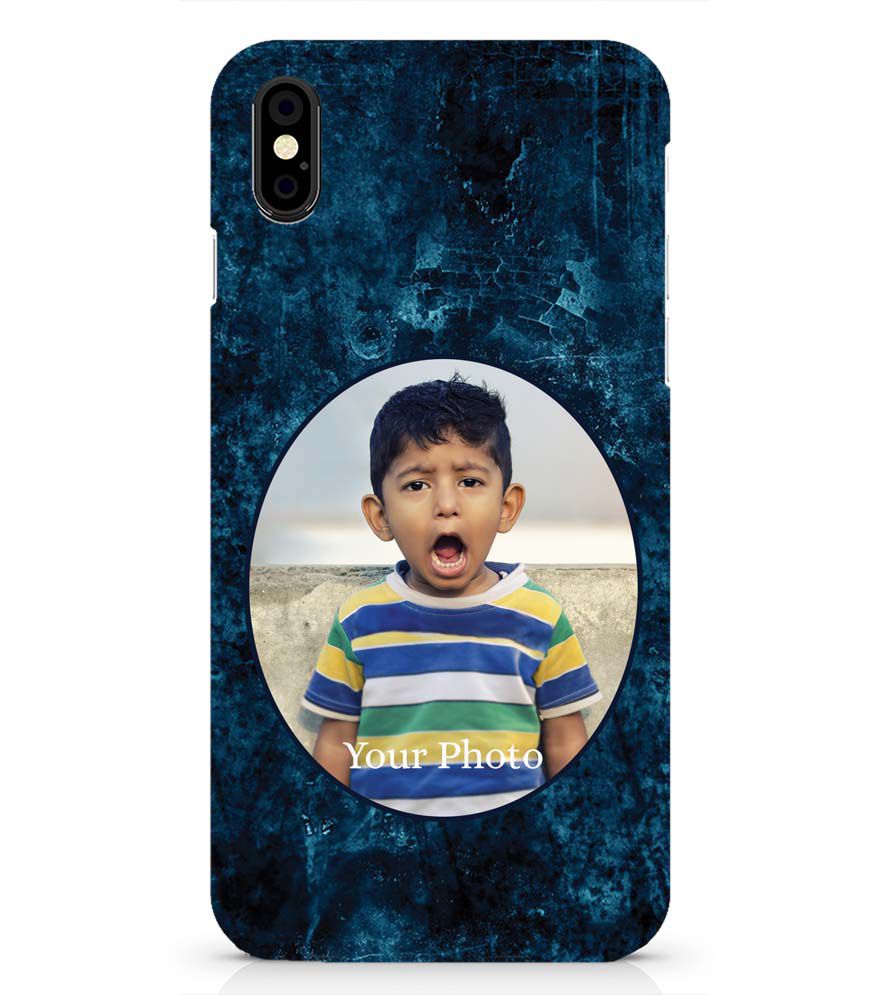 A0508-Photo on Blue Back Cover for Apple iPhone X
