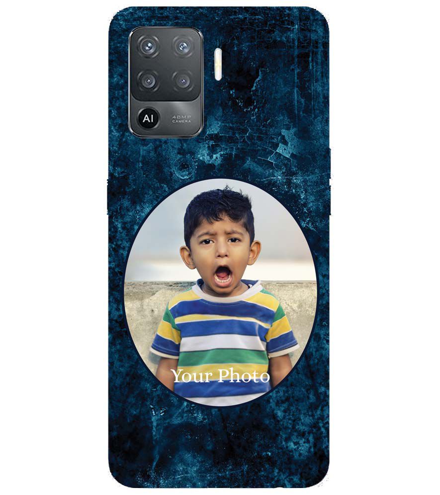 A0508-Photo on Blue Back Cover for Oppo F19 Pro