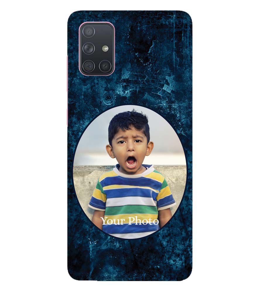 A0508-Photo on Blue Back Cover for Samsung Galaxy A71