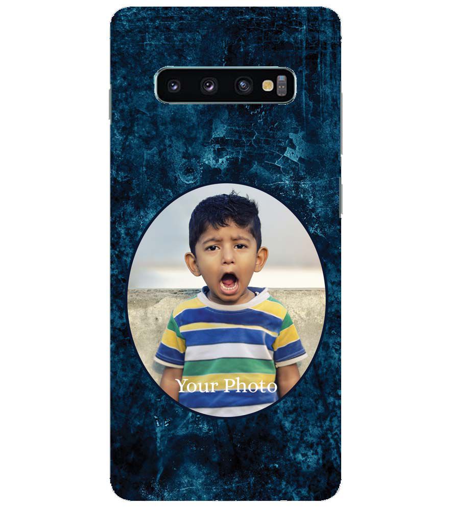 A0508-Photo on Blue Back Cover for Samsung Galaxy S10+ (Plus with 6.4 Inch Screen)