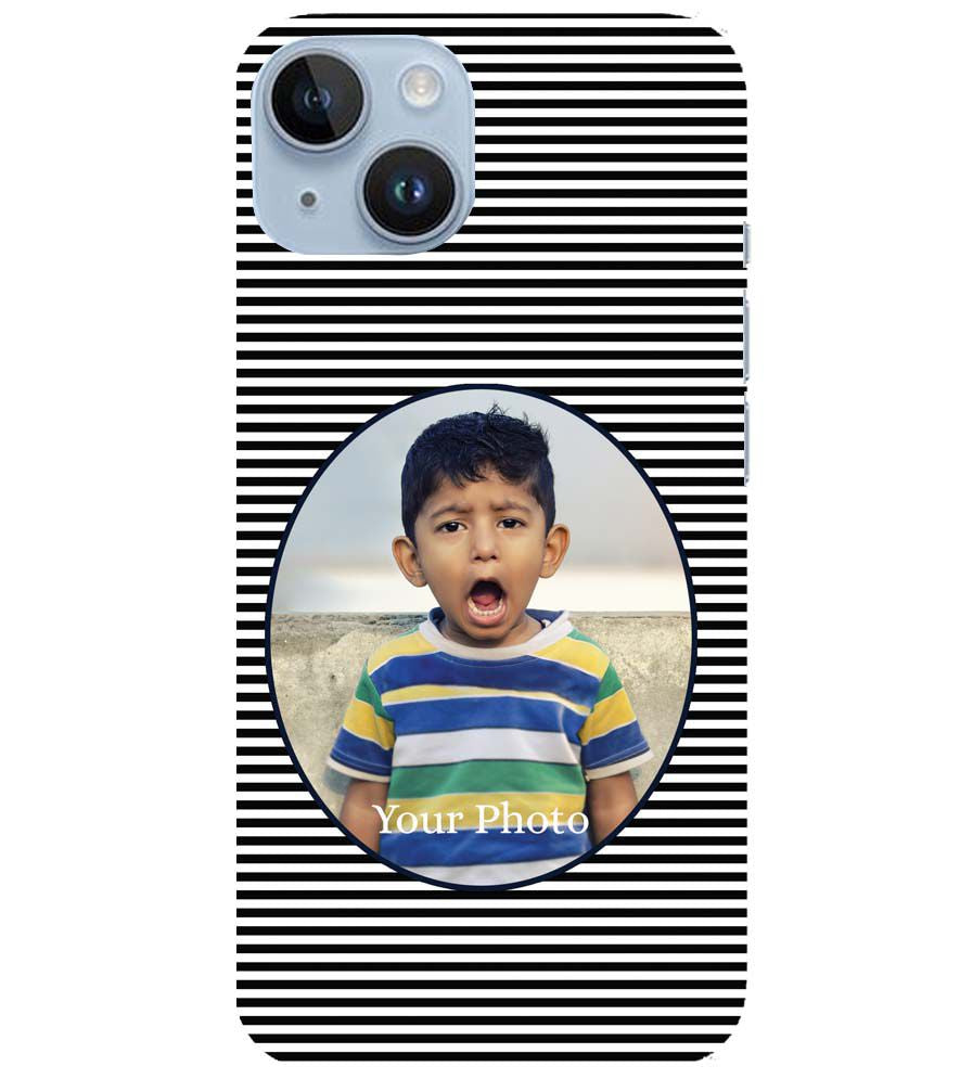 A0509-Stripes and Photo Back Cover for Apple iPhone 14