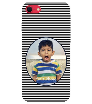 A0509-Stripes and Photo Back Cover for Apple iPhone SE (2020)