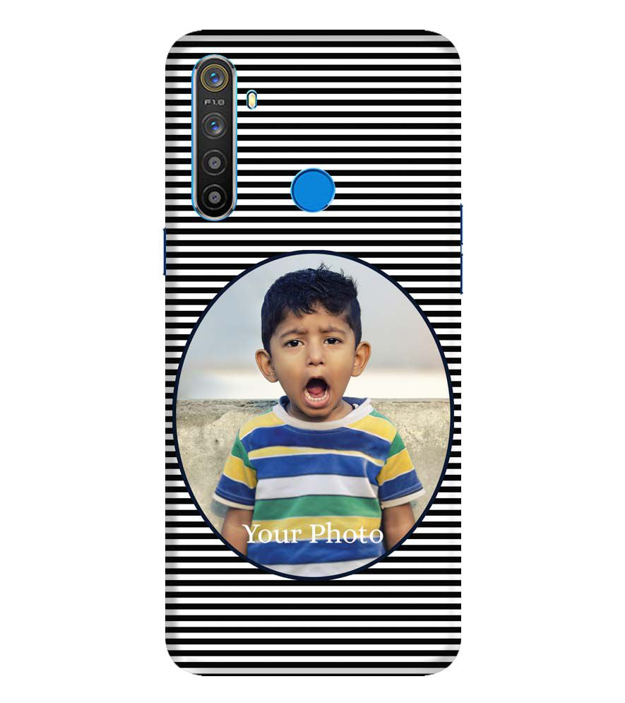 A0509-Stripes and Photo Back Cover for Realme 5i