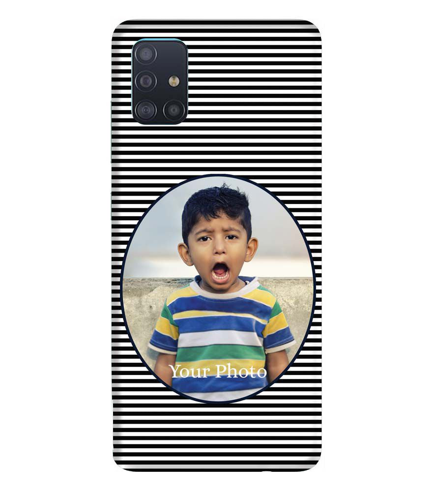 A0509-Stripes and Photo Back Cover for Samsung Galaxy A51
