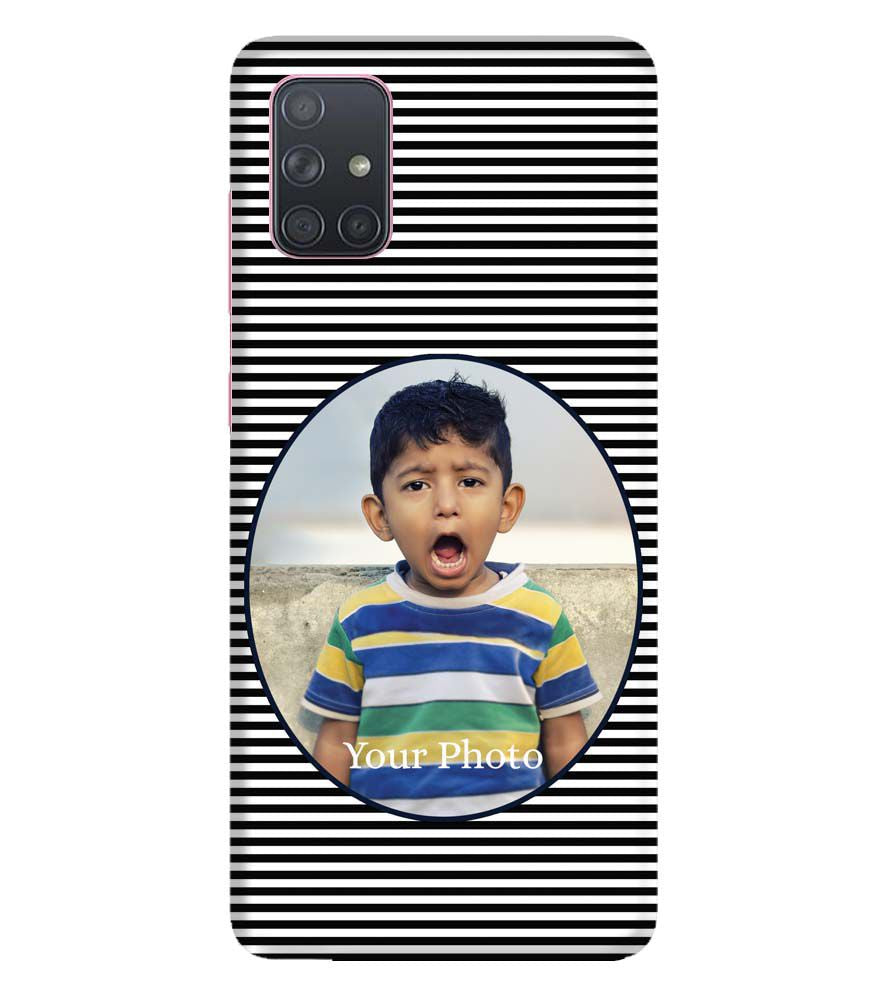 A0509-Stripes and Photo Back Cover for Samsung Galaxy A71
