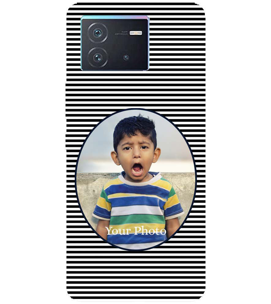 A0509-Stripes and Photo Back Cover for vivo iQOO Neo 6