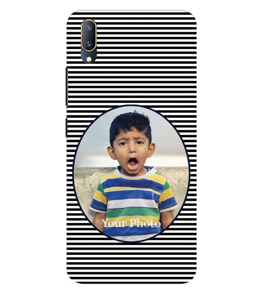 A0509-Stripes and Photo Back Cover for Vivo V11 Pro