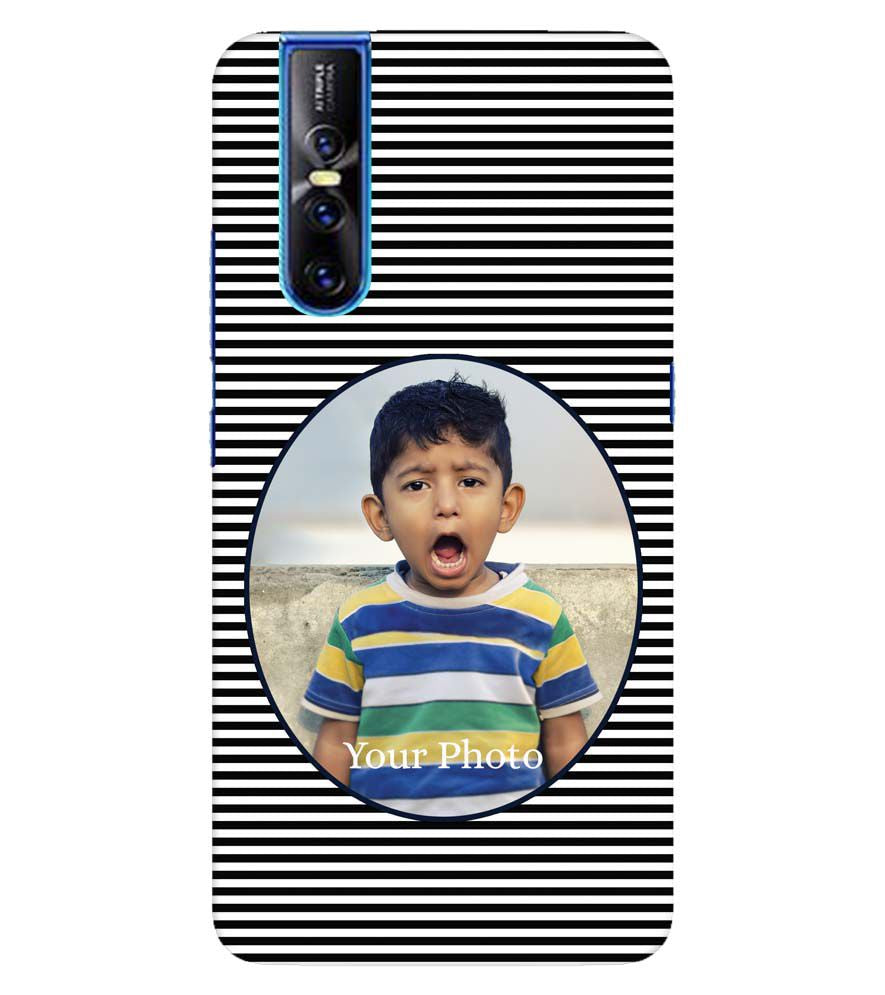 A0509-Stripes and Photo Back Cover for Vivo V15 Pro