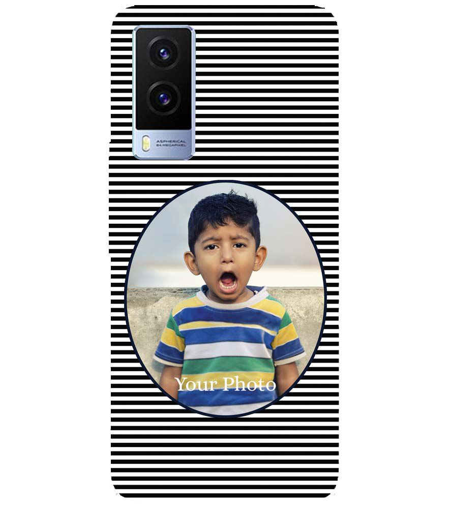 A0509-Stripes and Photo Back Cover for Vivo V21e 5G