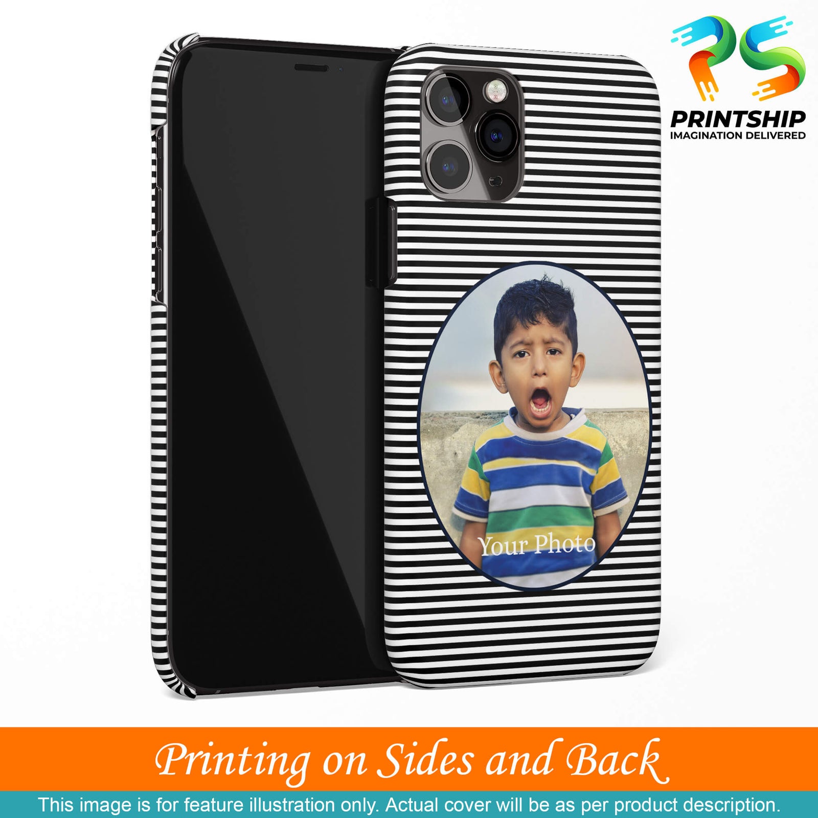 A0509-Stripes and Photo Back Cover for Samsung Galaxy M32 Prime-Image3