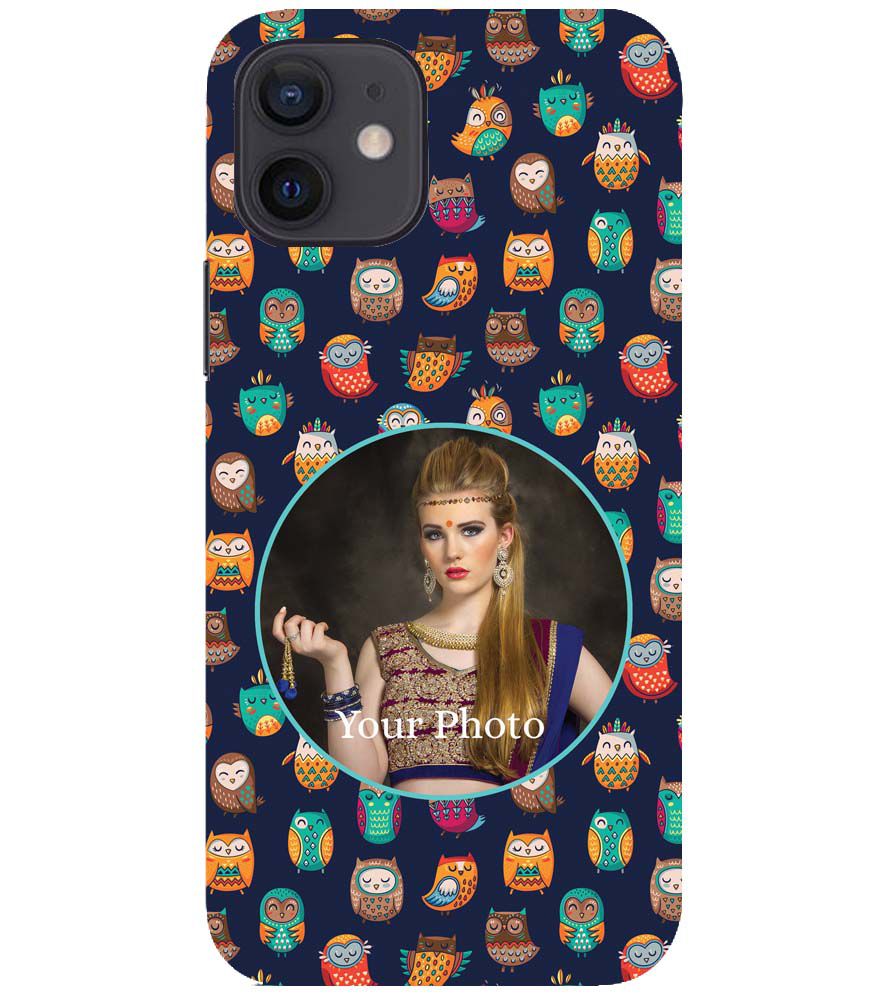 A0512-Owly Pattern Photo Back Cover for Apple iPhone 12