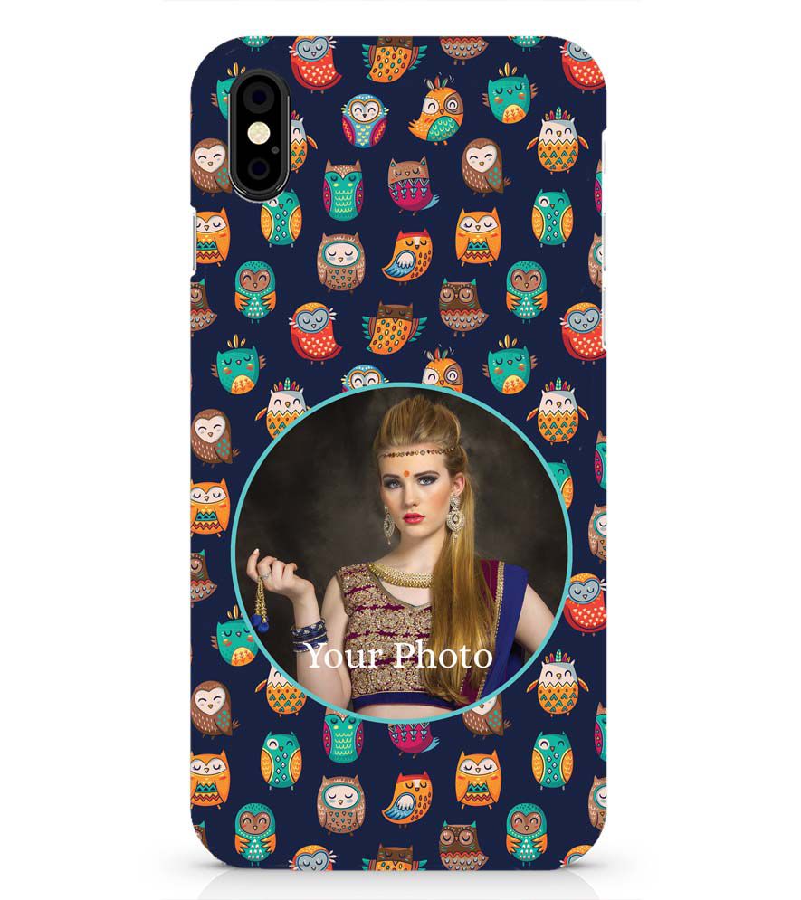 A0512-Owly Pattern Photo Back Cover for Apple iPhone X