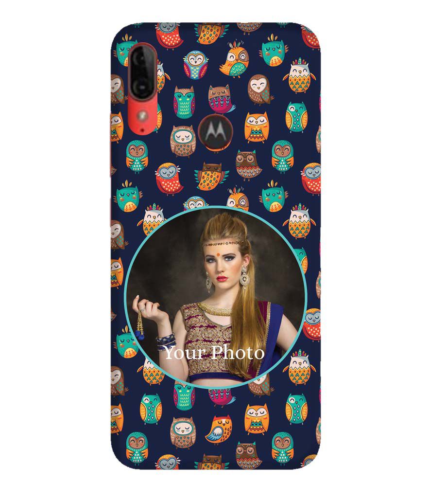 A0512-Owly Pattern Photo Back Cover for Motorola Moto E6s
