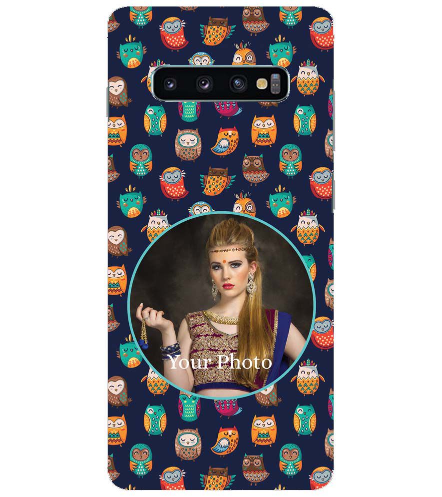 A0512-Owly Pattern Photo Back Cover for Samsung Galaxy S10+ (Plus with 6.4 Inch Screen)