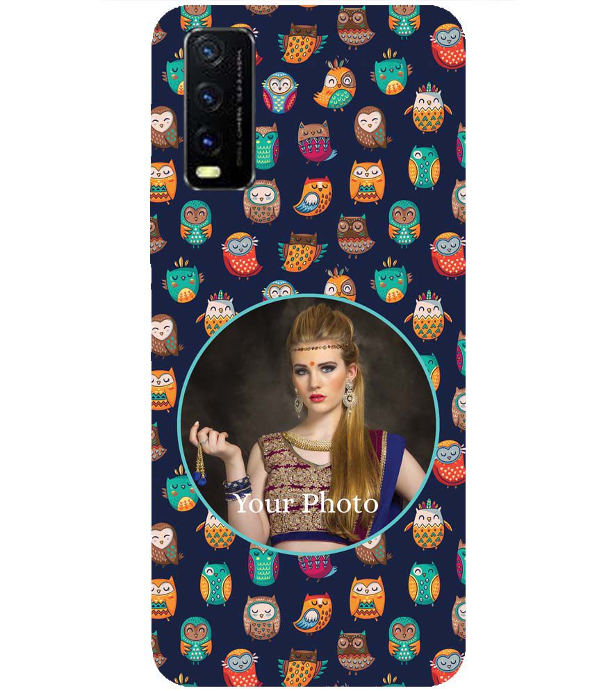 A0512-Owly Pattern Photo Back Cover for vivo Y20s