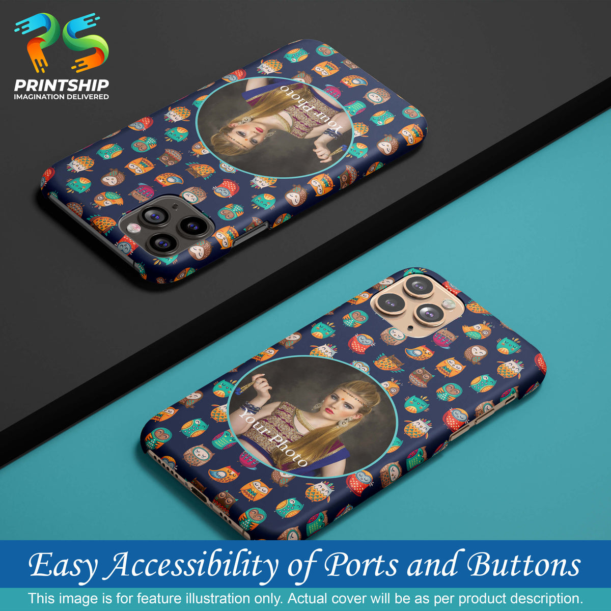 A0512-Owly Pattern Photo Back Cover for Oppo A11K-Image5