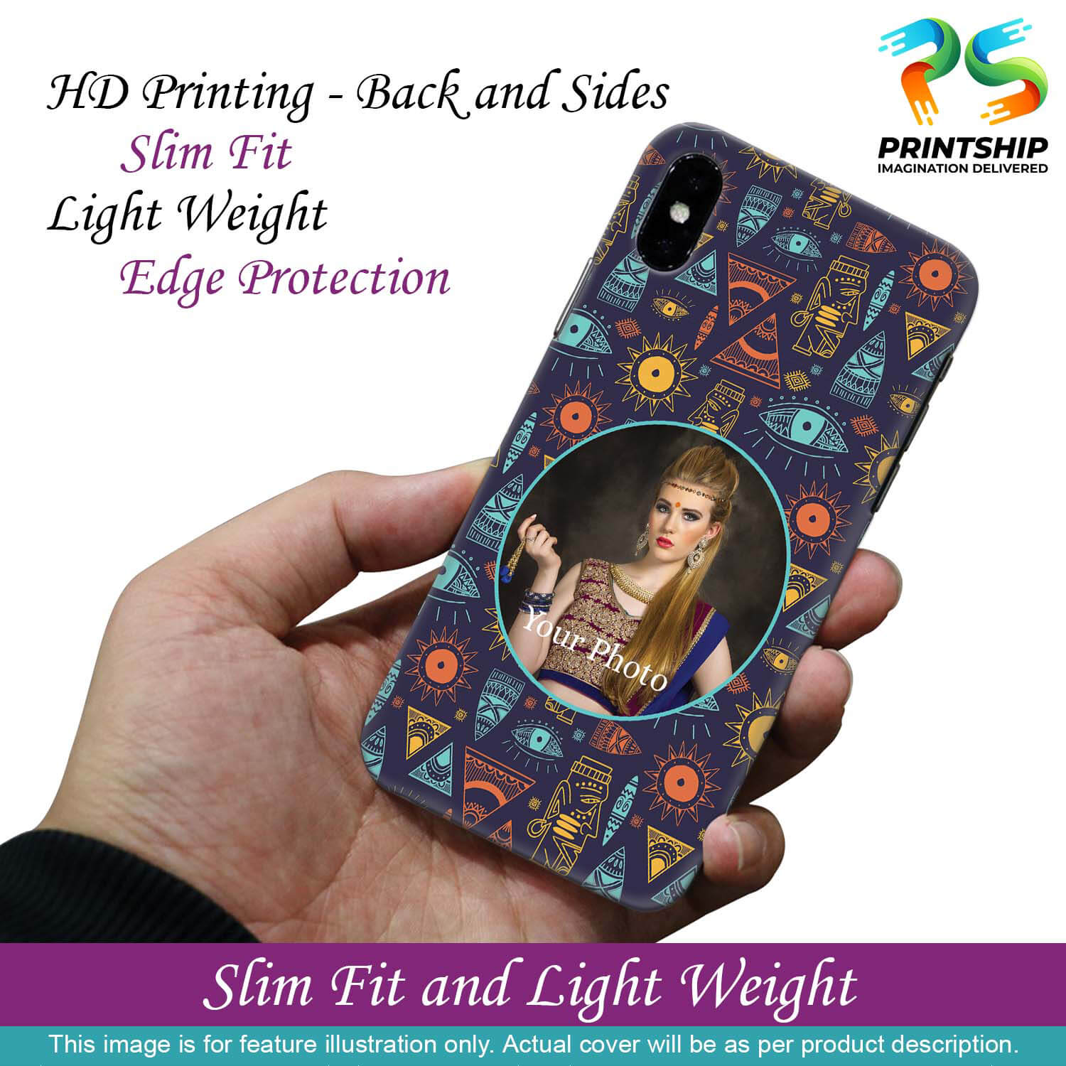 A0513-Traditional Pattern Photo Back Cover for vivo Y55s-Image2