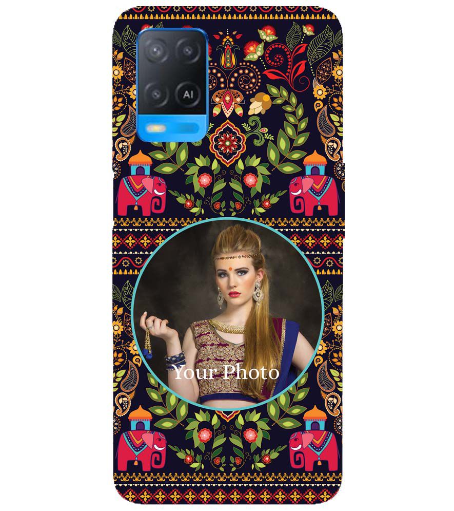 A0514-Mughal Pattern Photo Back Cover for Oppo A54