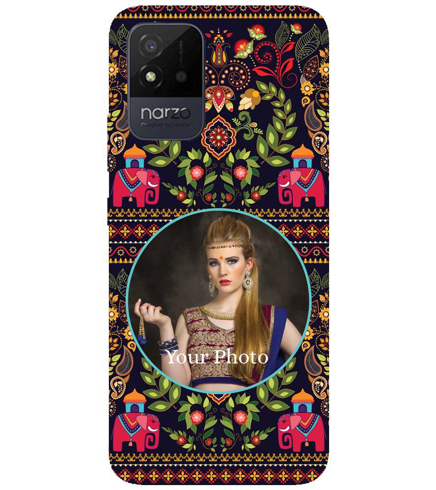A0514-Mughal Pattern Photo Back Cover for Realme Narzo 50i