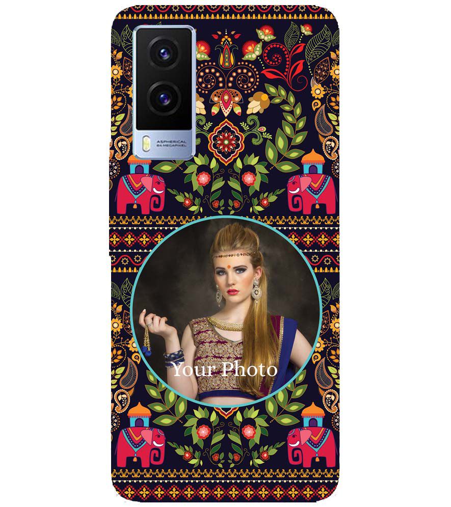 A0514-Mughal Pattern Photo Back Cover for Vivo V21e 5G