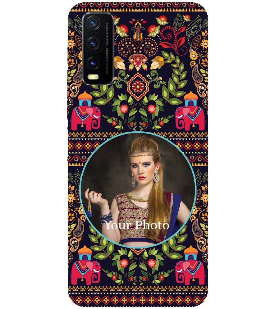 A0514-Mughal Pattern Photo Back Cover for vivo Y20s