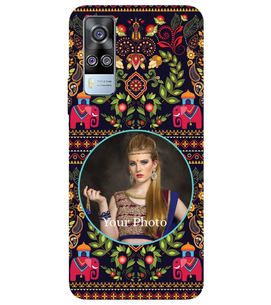 A0514-Mughal Pattern Photo Back Cover for vivo Y51 (2020, December)
