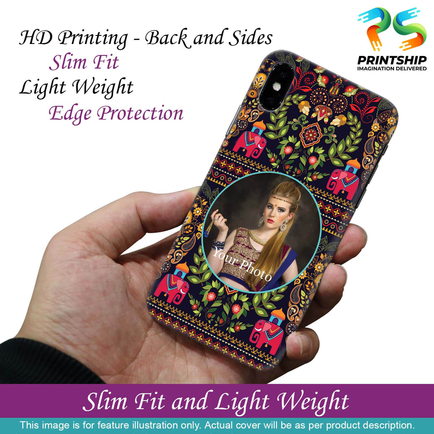 A0514-Mughal Pattern Photo Back Cover for Realme Narzo 10