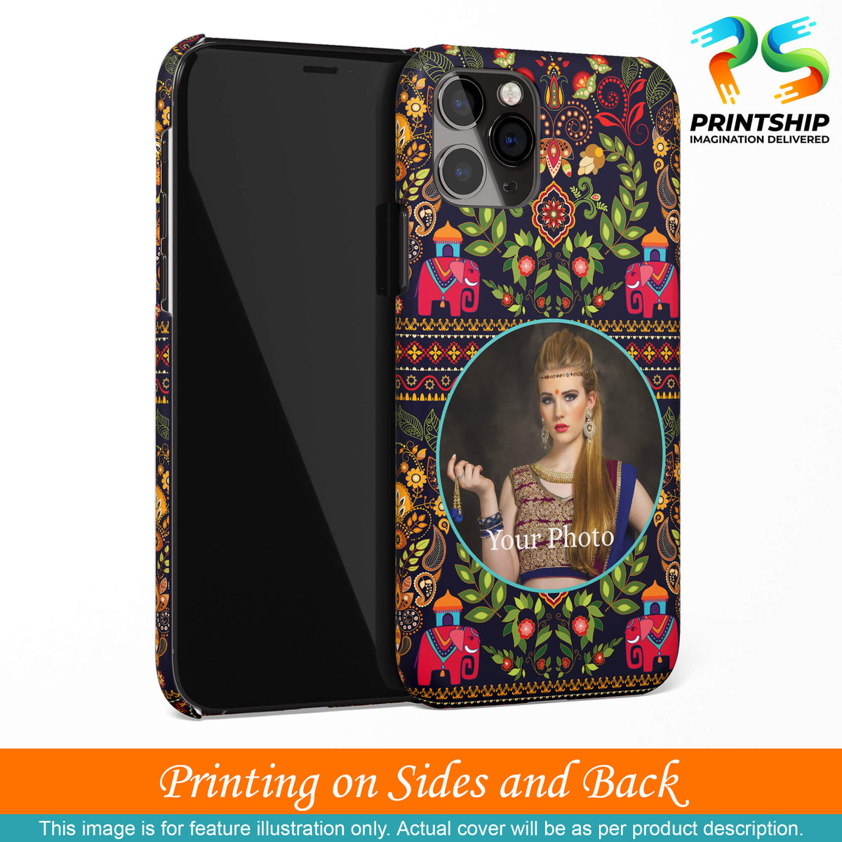 A0514-Mughal Pattern Photo Back Cover for Huawei Honor 10i-Image3