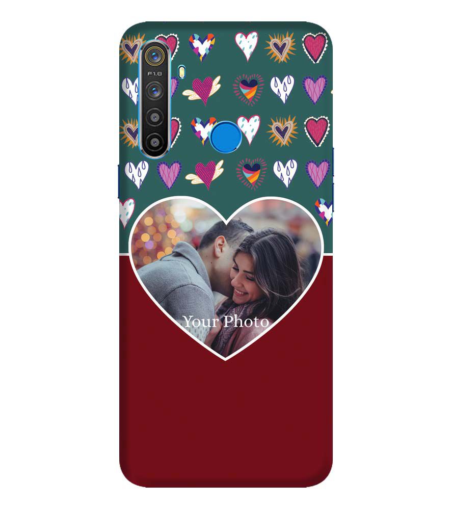 A0516-Hearts Photo Back Cover for Realme 5i