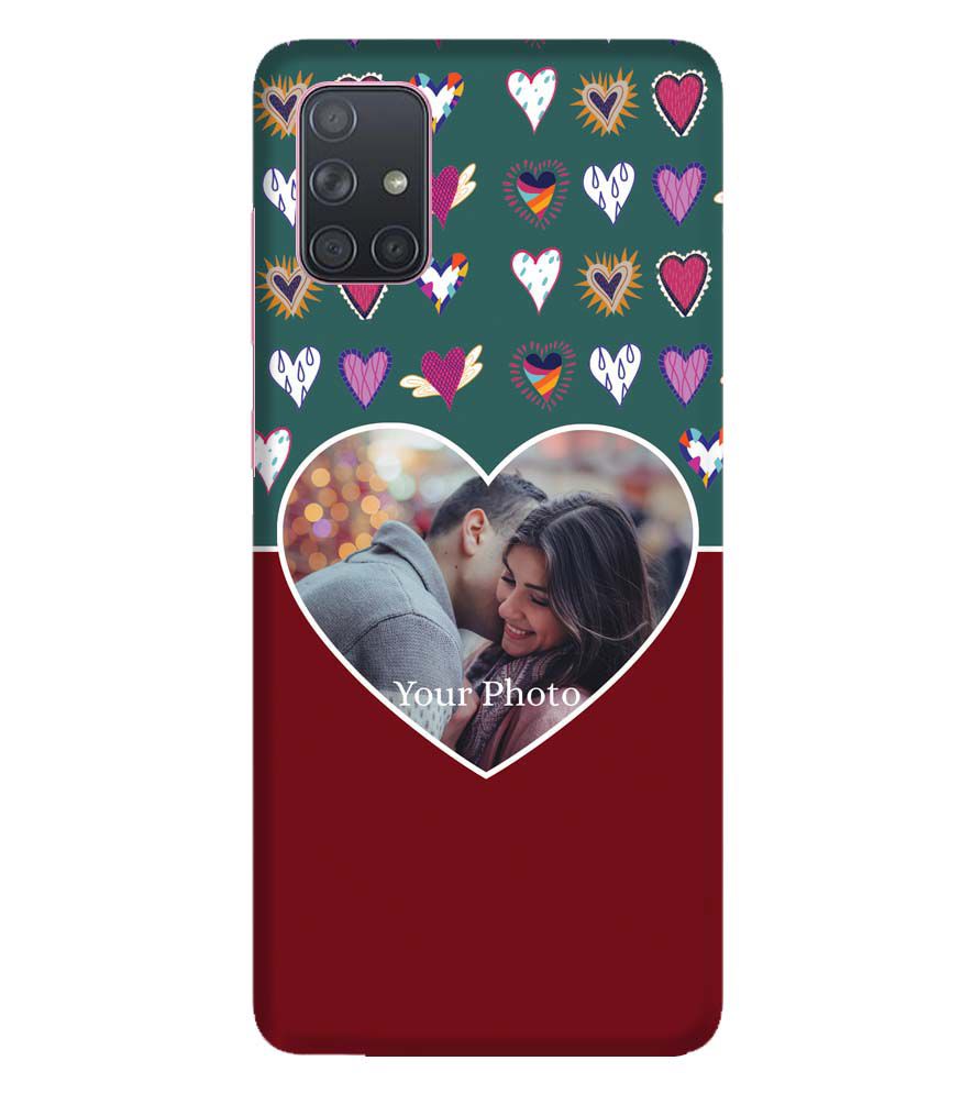 A0516-Hearts Photo Back Cover for Samsung Galaxy A71