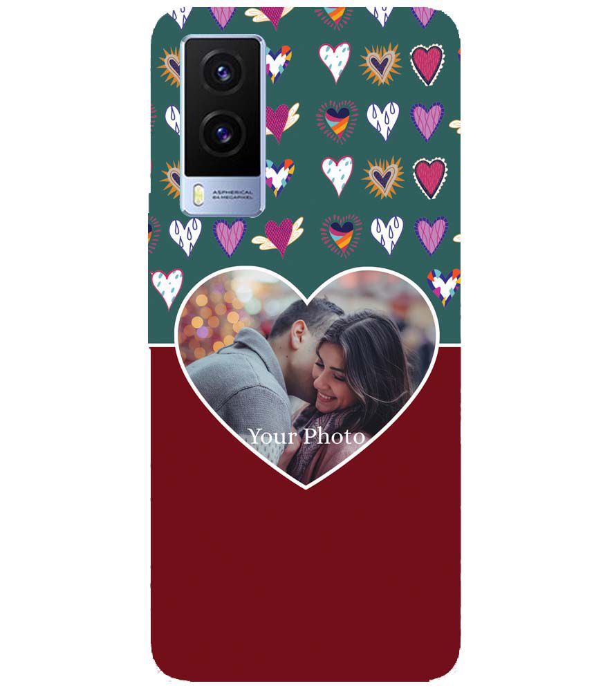 A0516-Hearts Photo Back Cover for Vivo V21e 5G