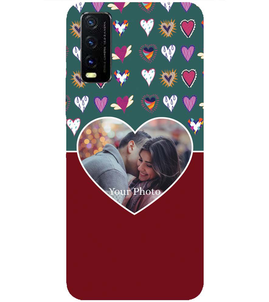 A0516-Hearts Photo Back Cover for vivo Y20s