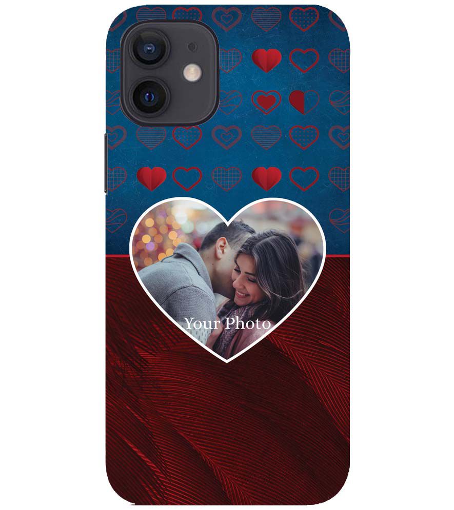 A0517-Blue Hearts Photo Back Cover for Apple iPhone 12
